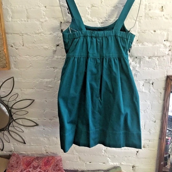 ANTHROPOLOGIE TULLE TEAL MOD DRESS PINAFORE NWT L - Picture 5 of 8